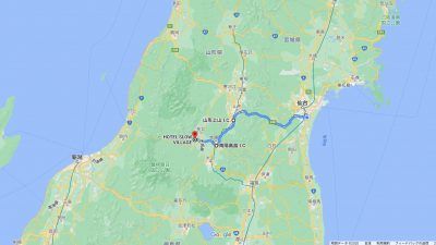 夕月でご飯ホテルスロービレッジに泊って石箱遺跡をちょっと見た飯豊出張の旅（山形県飯豊町）_map