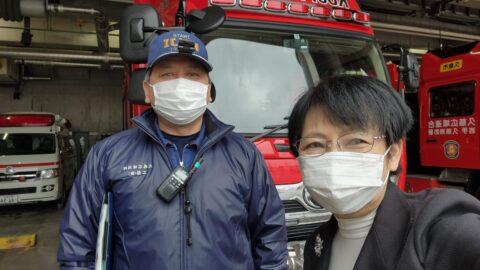 岩手県久慈市の久慈消防署で指令センターと消防車を見学_20230313_130309