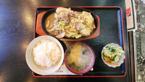 米沢市の「ひつじ家NEO」で味付きジンギスカンみそ味（義経焼き）_w1280_20240514_122306-1