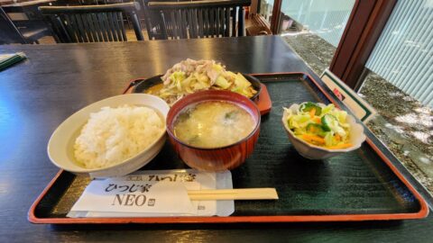 米沢市の「ひつじ家NEO」で味付きジンギスカン定食みそ味（義経焼き）_w1280_20240514_122310