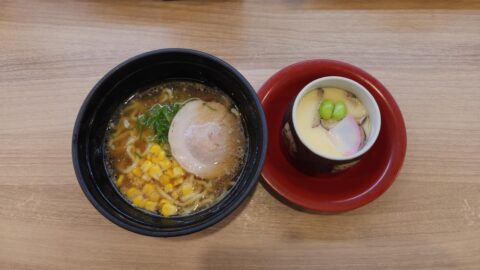 かっぱ寿司久慈店 の「コク旨醤油ラーメンと茶碗蒸し」_w1280_20250226_124206